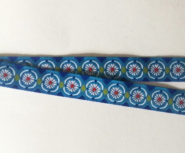 Webband, "Betty Butter Blue", 12 mm breit