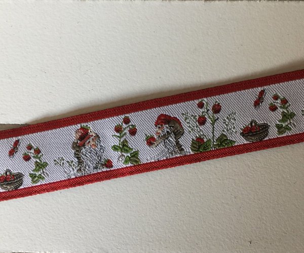 Webband "Erdbeerwicht", 16 mm breit