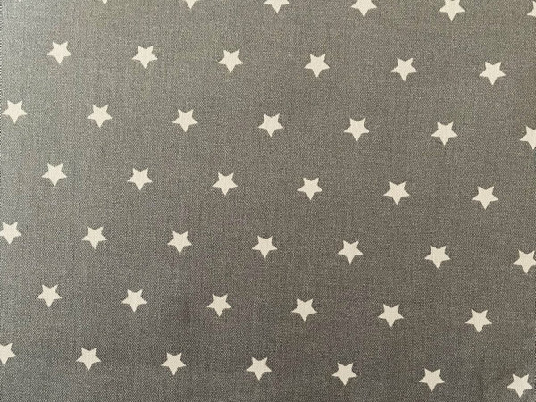 beschichtete Baumwolle, Sterne, grau-weiß